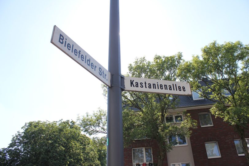 Kampfmittelfund an der Kastanienallee am Donnerstag (23.6.2022).