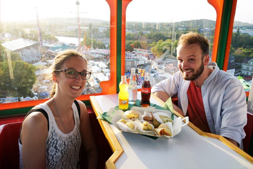 Entfällt 2023: Das Picknick im Riesenrad, hier ein Bild aus dem Jahr 2019, war ein beliebtes Angebote der Crange Erlebnisse (Archivbild).