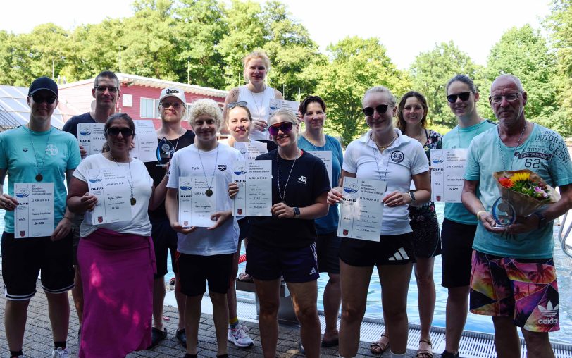 Die Schwimmer des SC Wiking beim 24h-Schwimmen 2025 in Schwerte.