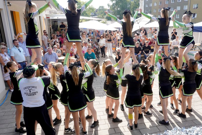 Das WHS-Sommerfest am Sonntag (10.9.2023). Die Cheerleader des Baukauer Turnclubs (BTC) zeigten ihr Können.