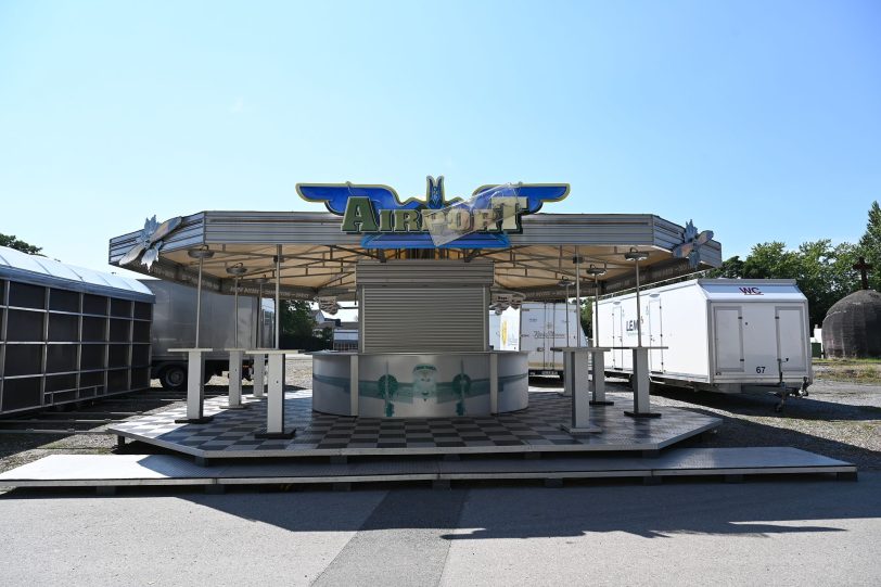 Aufbau der Cranger Kirmes 2022 - Stand 24.07.2022