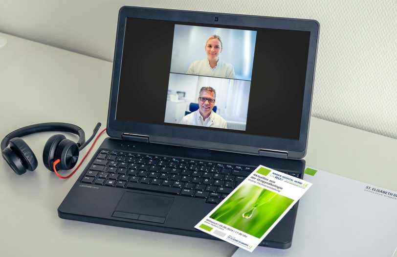 Während der Online-Fachveranstaltung „Aktuelles aus der Urogynäkologie“ gaben Faye-Antonia Romich (o.), Assistenzärztin der Klinik für Frauenheilkunde und Geburtshilfe des Marien Hospital Herne und Prof. Dr. Clemens Tempfer (u.), Direktor der Klinik für Frauenheilkunde und Geburtshilfe des Marien Hospital Herne, einen Einblick zu den aktuellen Neuerungen und Standards im Bereich Urogynäkologie, wie beispielsweise zu Inkontinenz und Senkungsbeschwerden.