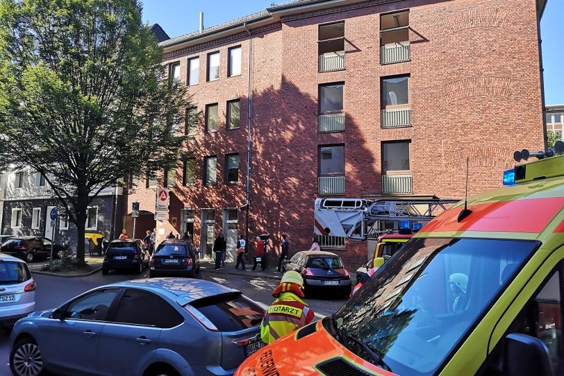 Kellerbrand am Arbeitsamt in der Markgrafenstraße 9.