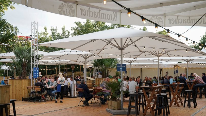 Der Biergarten Oskar am Kanal.