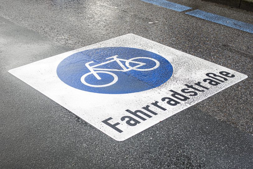 Fahrradstraßen in Herne: Fehlanzeige. Lediglich eine Stück der Bochumer Straße ist als solche gekennzeichnet.
