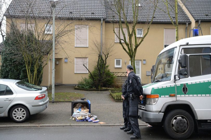 Der Polizeieinsatz an der Fleithestraße.