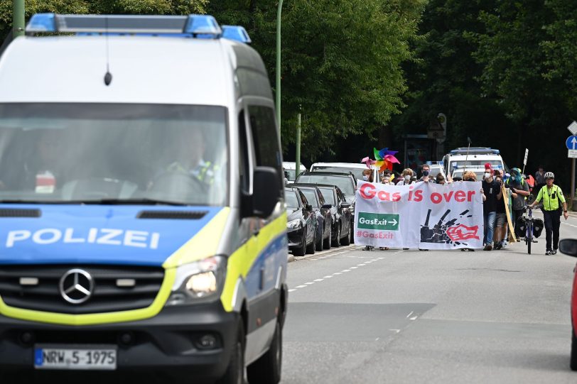 Gas is Over-Demo von Klimaaktivisten