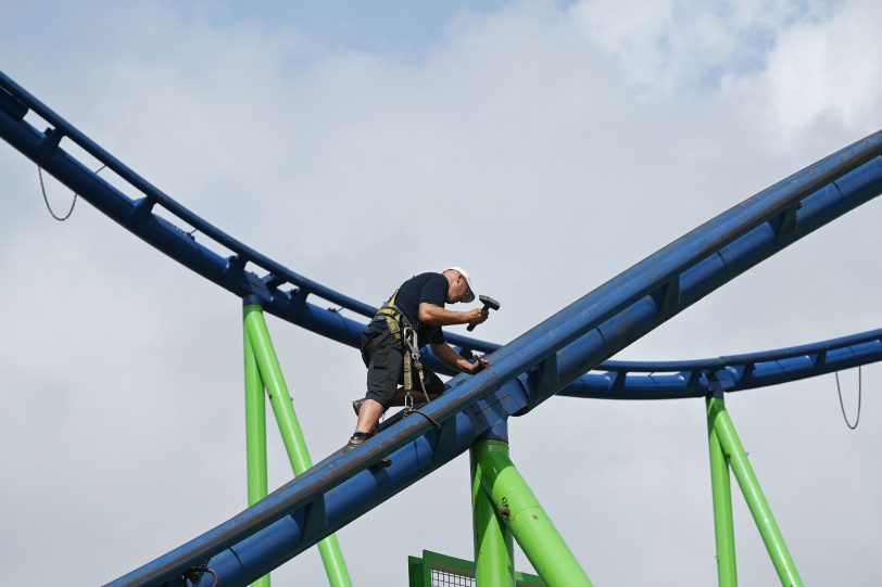 Impressionen vom Aufbau der 538. Cranger Kirmes vom 01.08.2022.