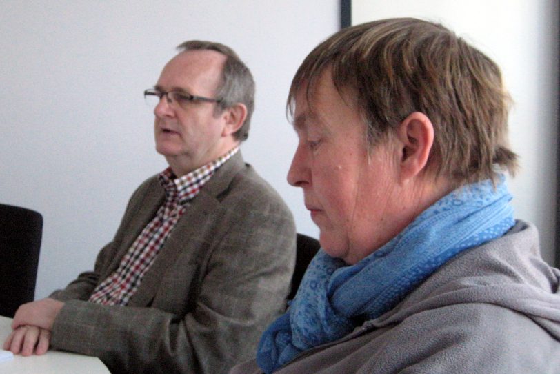 Horst Tschöke, Pressesprecherin Barbara Nickel.
