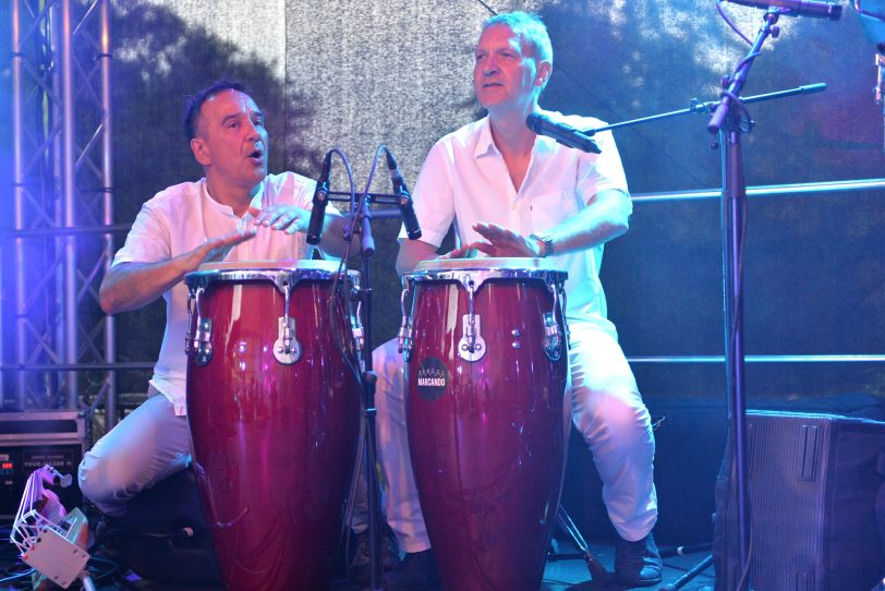 Kult Friseur Rolf Buchwald und Uwe Beyer bei der Tango Nacht am Schloss.