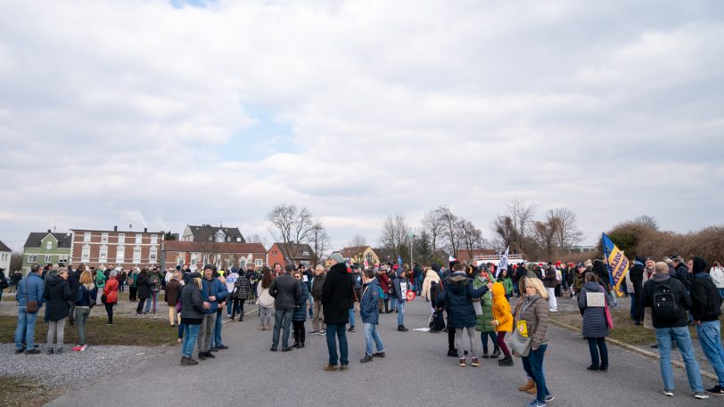 Großdemonstration der Impfgegner in der Wanner Innenstadt.