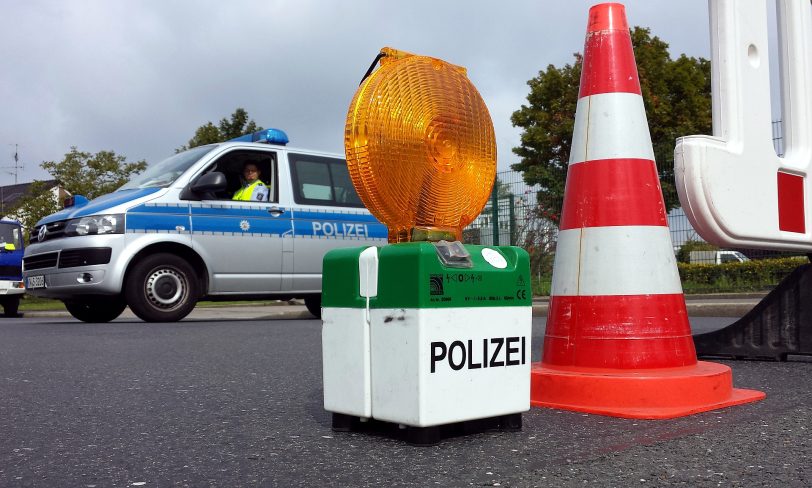 Sperrung an der Südstraße.