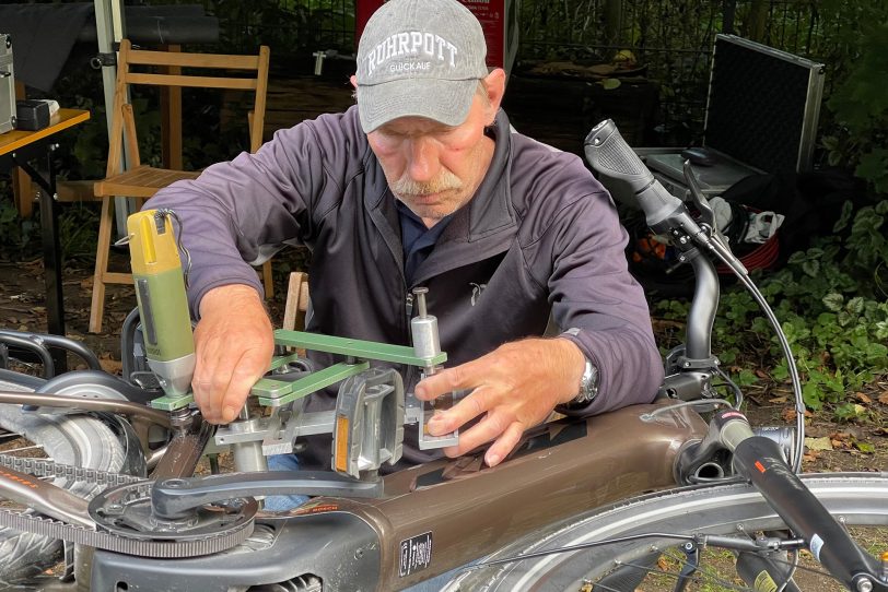 Der ADFC Herne bietet am Gleiscafé Fritzchen eine Fahrradkodierung an.