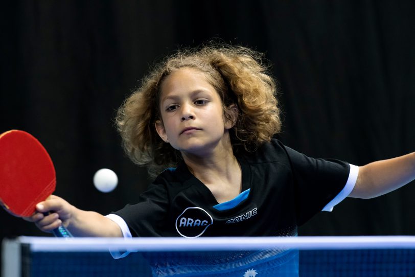Der Tischtennisclub Westfalia richtet die Mini-Meisterschaften im tischtannis aus. im Bild: Levy Yoad.