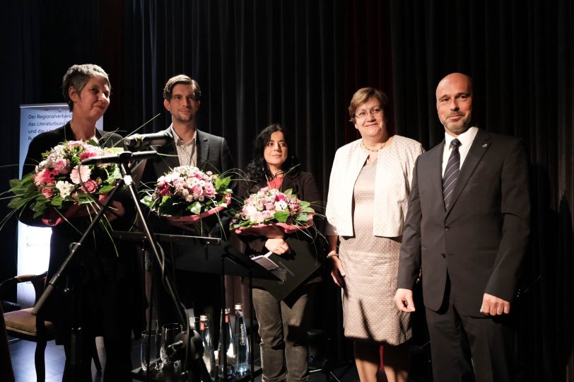 v.l. Doris Konradi, Sascha Preschke, Lütfiye Güzel, Karola Geiß-Netthöfel (Direktorin RVR), Jörg Obereiner (RVR).