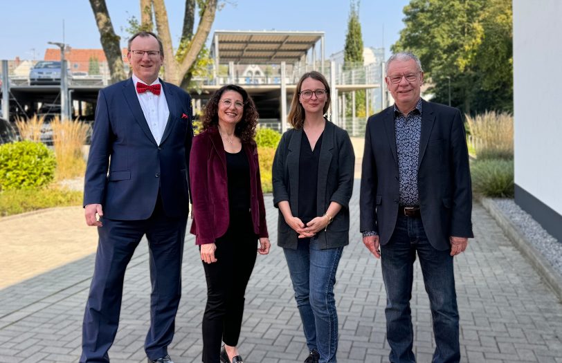 Das 17. Herner Beckenbodenseminar im EvK (Von links): Prof. Dr. Onno E. Janßen, Luljeta Korca, Dr. rer. medic. Miriam Basilowski und Prof. Dr. Andreas Wiedemann.