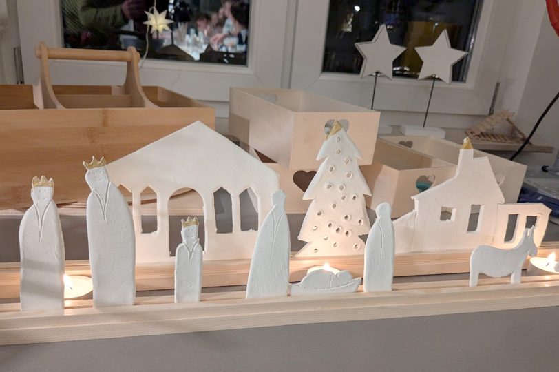 Zweitägiger Krippen-Workshop in der Kreativwerkstatt 'Mondwerkstatt Wanne-Eickel' von Inka Klein-Heidicker.