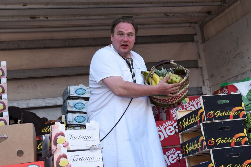 Die Gilde der Marktschreier auf dem Buschmannshof.