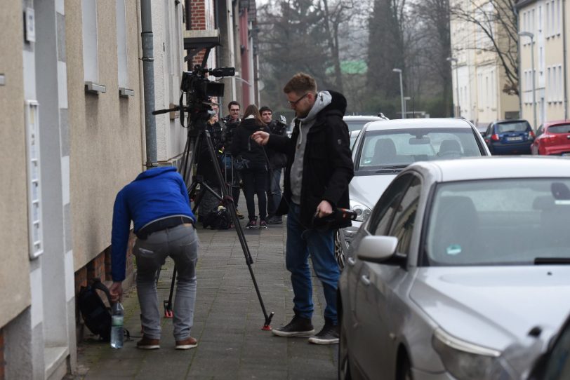 Der Polizeieinsatz an der Fleithestraße.