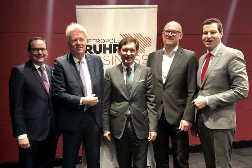 v.l. Thomas Kufen, Ullrich Sierau, Dr. Frank Dudda, Sören Link und Thomas Eiskirch.
