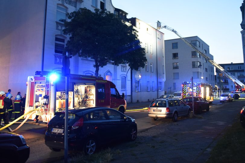 Dachstuhlbrand an der Jobststraße.