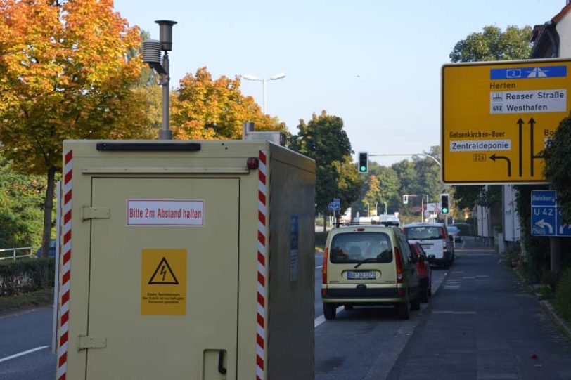 Feinstaub-Messstation an der Recklinghauser Straße. (Archivfoto)