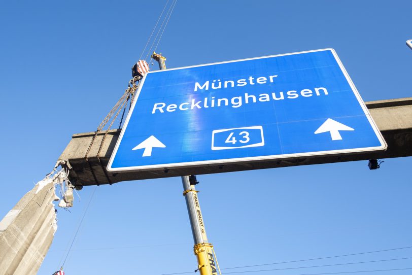Die A43 in Richtung Münster wird ab Donnerstagabend, 6. August 2020, gesperrt.