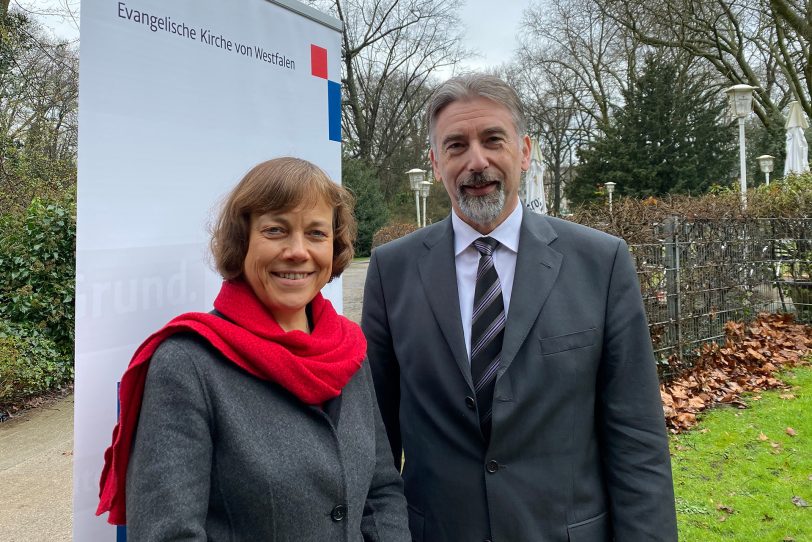 Superintendent Reiner Rimkus und Präses Annette Kurschus.