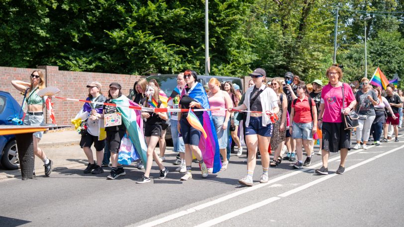 Eindrücke vom Christopher Street Day (CSD) beim Demo-Zug durch die Stadt am Samstag (14.6.2025).