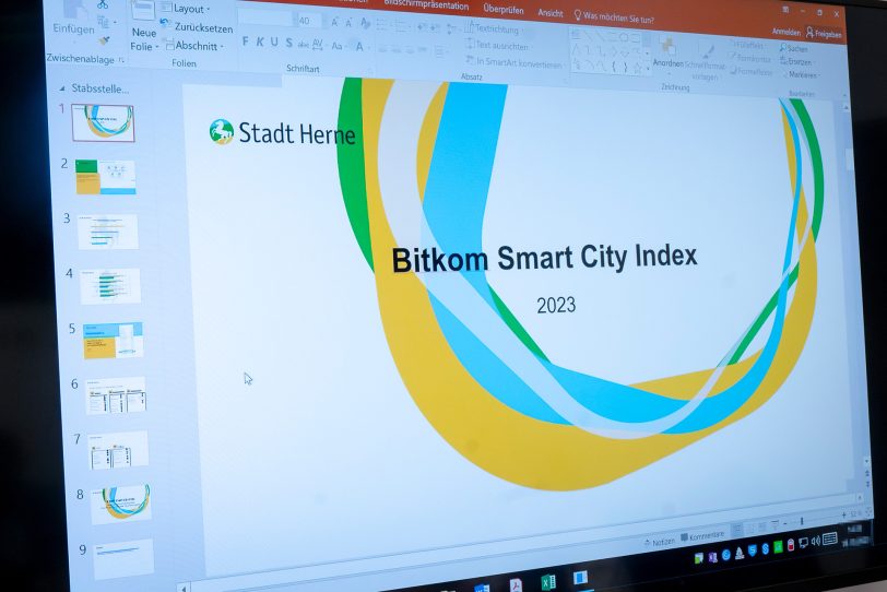 Der Bitkom Smart City Index zeigt die Digitalisierung von Großstädten auf: Herne landet für 2023 auf dem 38. Platz von 81, es gab 65,2 von 100 möglichen Punkten.