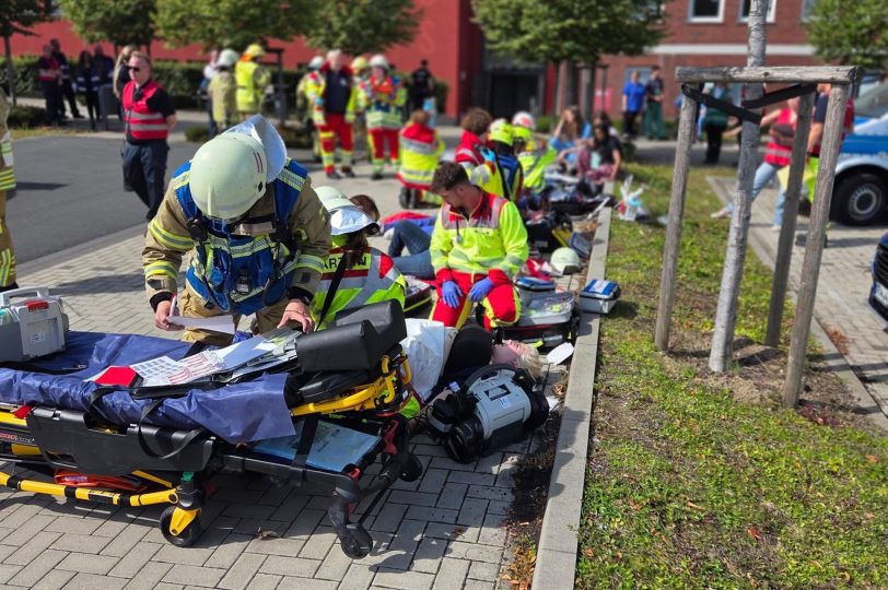 Simulierter Ausnahmezustand am Campus der St. Elisabeth. (6.9.2025)