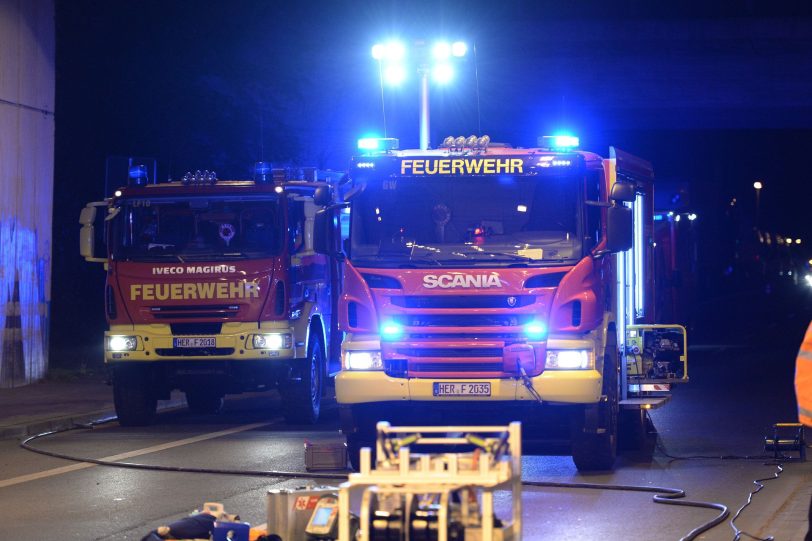 Nächtlicher Einsatz der Herner Feuerwehren (Archivbild).