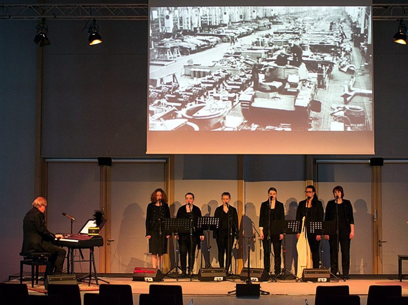 Die EFG-Schüler bei ihrem Auftritt in Berlin am 28.1.2015.