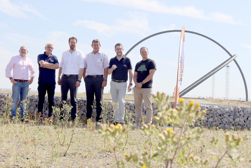 v.l.n.r.: Peter Friedrich (Come back Gelsenkirchen), Norbert Lamb (CONTACT GmbH), Christoph van Bürk (Vestische Straßenbahnen GmbH), Carsten Feldhege (MOHAG mbH), Michael Mehlkopf (VIACTIV Krankenkasse) und Markus Keil (Besucherzentrum Hoheward)