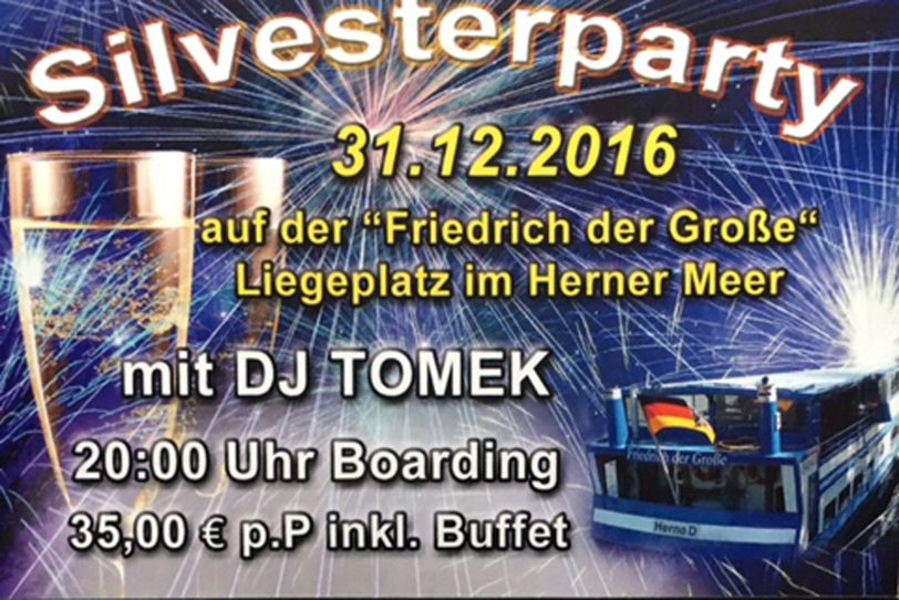 Silvester auf dem Kanal.