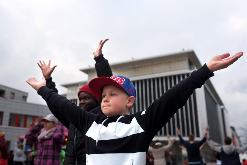 Archivbild vom Tanz-Flashmob in unserer Innenstadt.