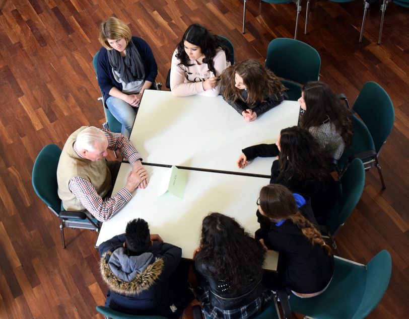 Die Aktion Zeitzeugen zu Gast an der Realschule Crange.