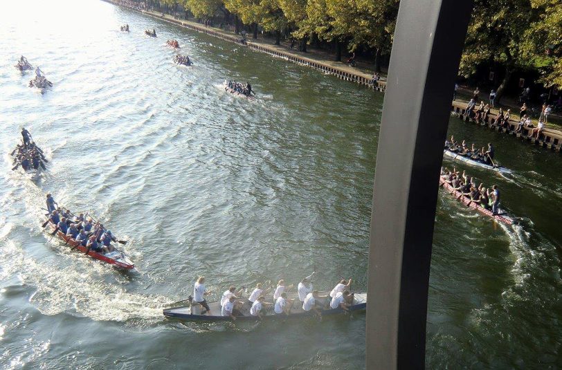 Das Team Canale Crange bei der letzten Regatte 2014 in Oberhausen.