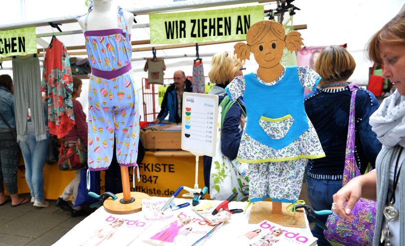Stoffmarkt in der City.