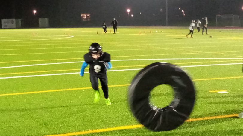 Die U10 und U13 der Black Barons beim Trainingsauftakt 2022.
