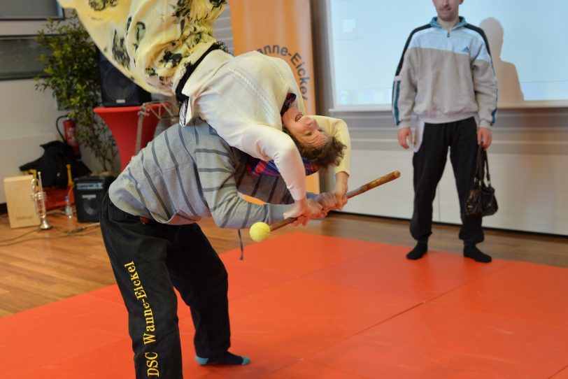 Judo-Vorführung bei der Eröffnung der 28. Gesundheitswoche.