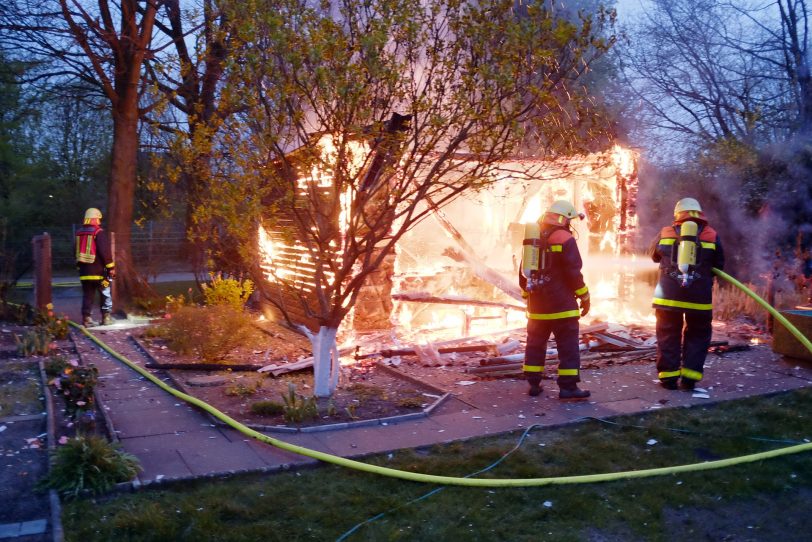 Brand einer Gartenlaube in Holsterhausen.