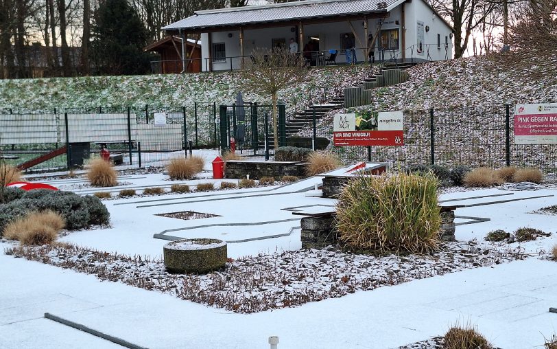Der FunPark Eickel im winterlichen Schneeweiß: Ans spielen war hier nicht zu denken.