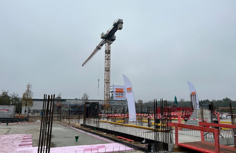 Die Arbeiten an der neuen Hauptfeuerwache am Florianweg im Stadtbezirk Sodingen schreiten voran.