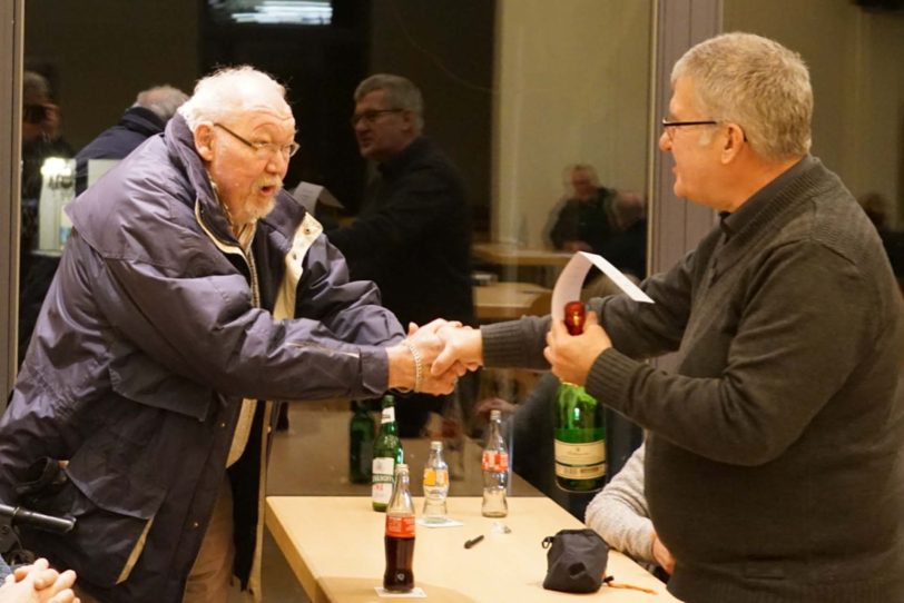 Preisskatturnier in St. Peter und Paul im Januar 2023. Gewinner: Helmut Krause.