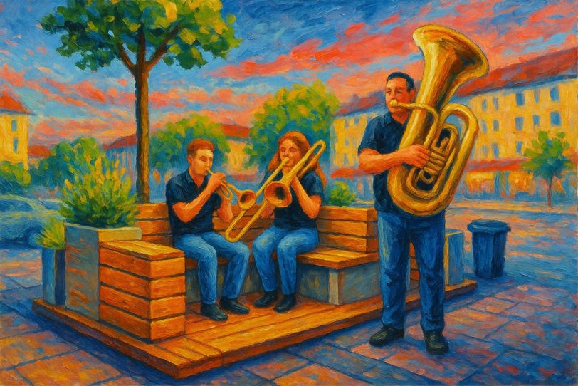 Der Posaunenchor lädt im August zu einer kleinen Abendserenade an die Sodinger Stadtterrassen ein.