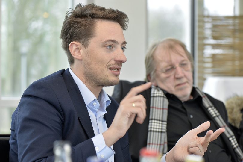 Lutz Hammer (li.), Aufsichtsratsvorsitzender und Peter Weber, nebenamtlicher Geschäftsführer der TGG in Herne (NW),