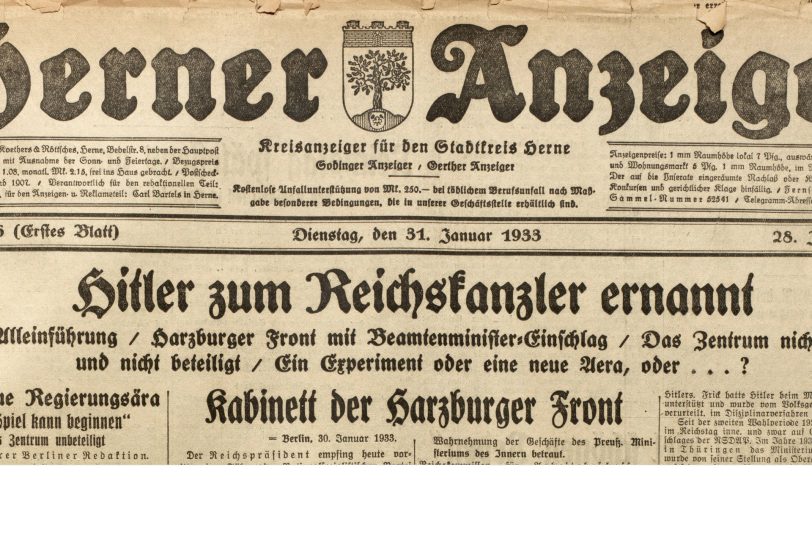 Anzeige aus dem Buch: 1933 - Das Jahr der Machtergreifung. 30. Januar Hitler wurde Reichskanzler.