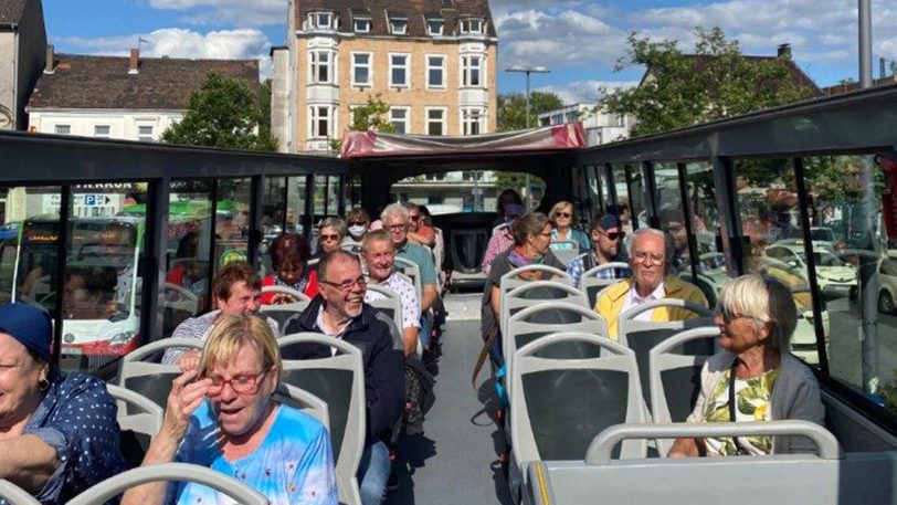 Die SPD-Ratsfraktion lud zur Cabriobus-Tour.