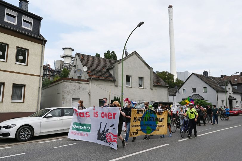 Gas is Over-Demo von Klimaaktivisten